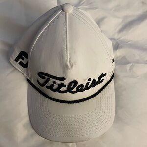 Selling youth white Titleist rope hat